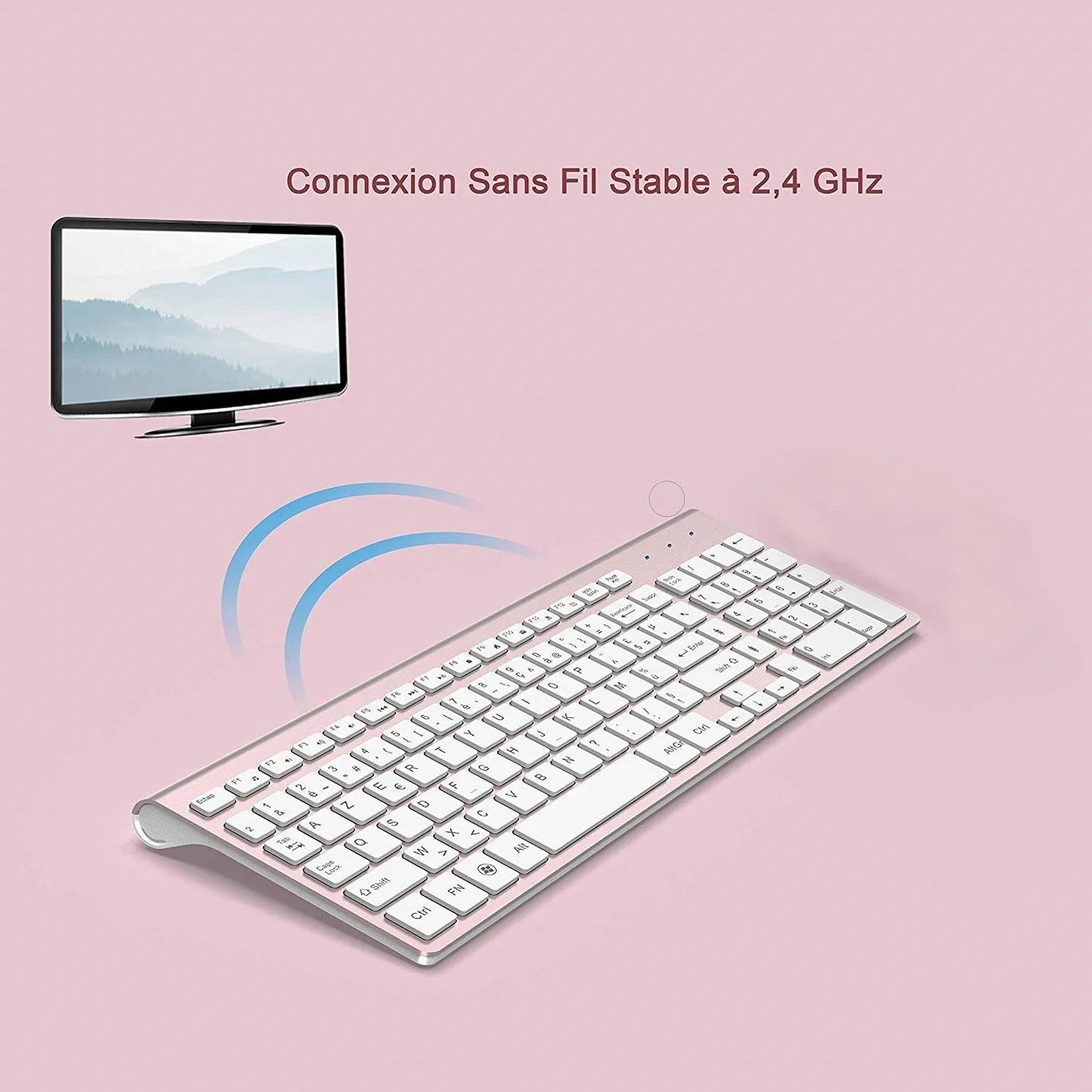 Mova-Slim : Le Clavier Sans Fil Ultra-Fin (AZERTY)