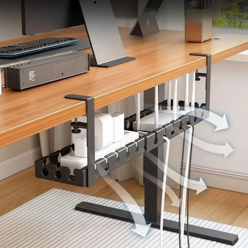 MovaTray — Plateau de Gestion des Câbles Extensible (Sans perçage)