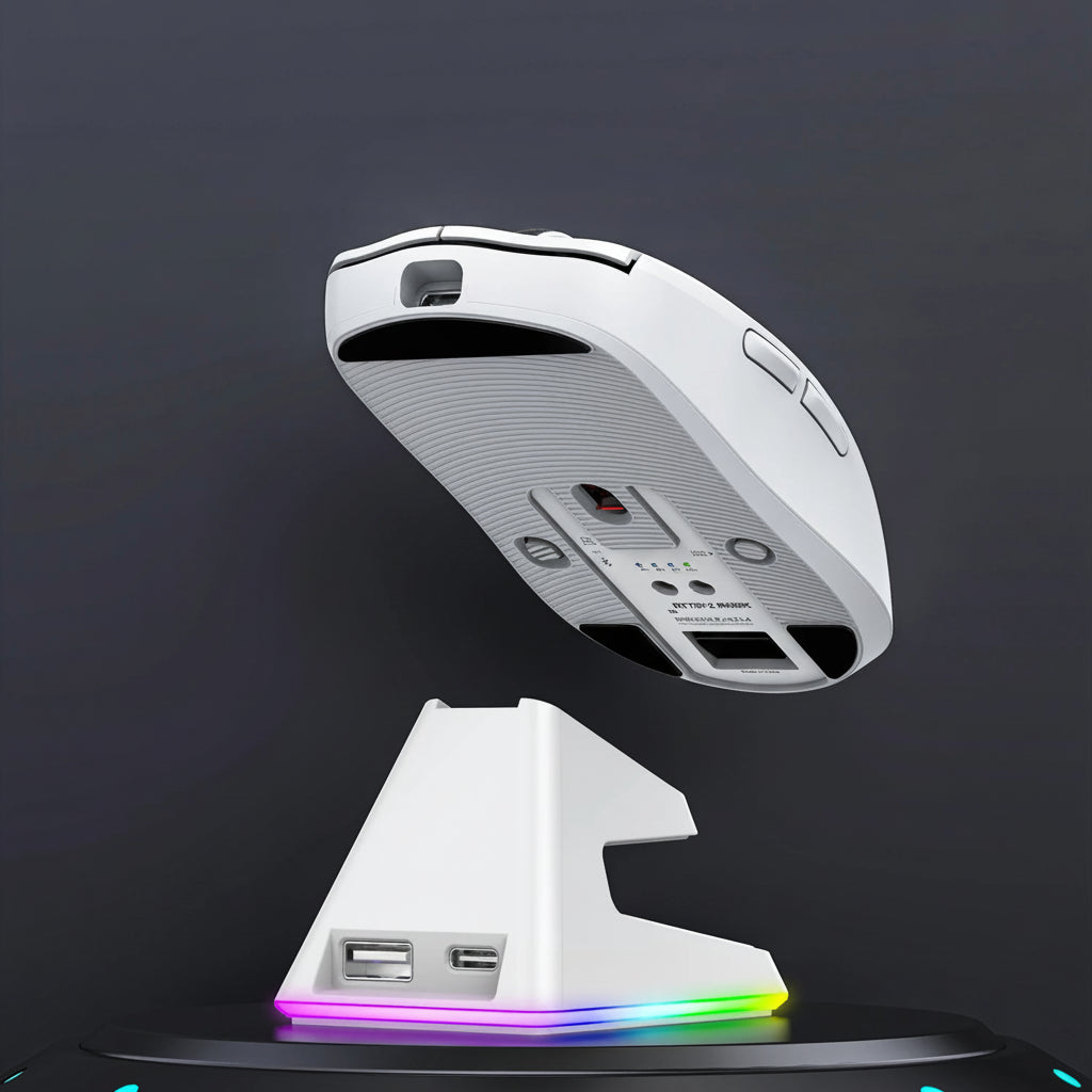 Mova-Desk Apex X6 : Souris Ultra-Légère avec Station de Charge Magnétique