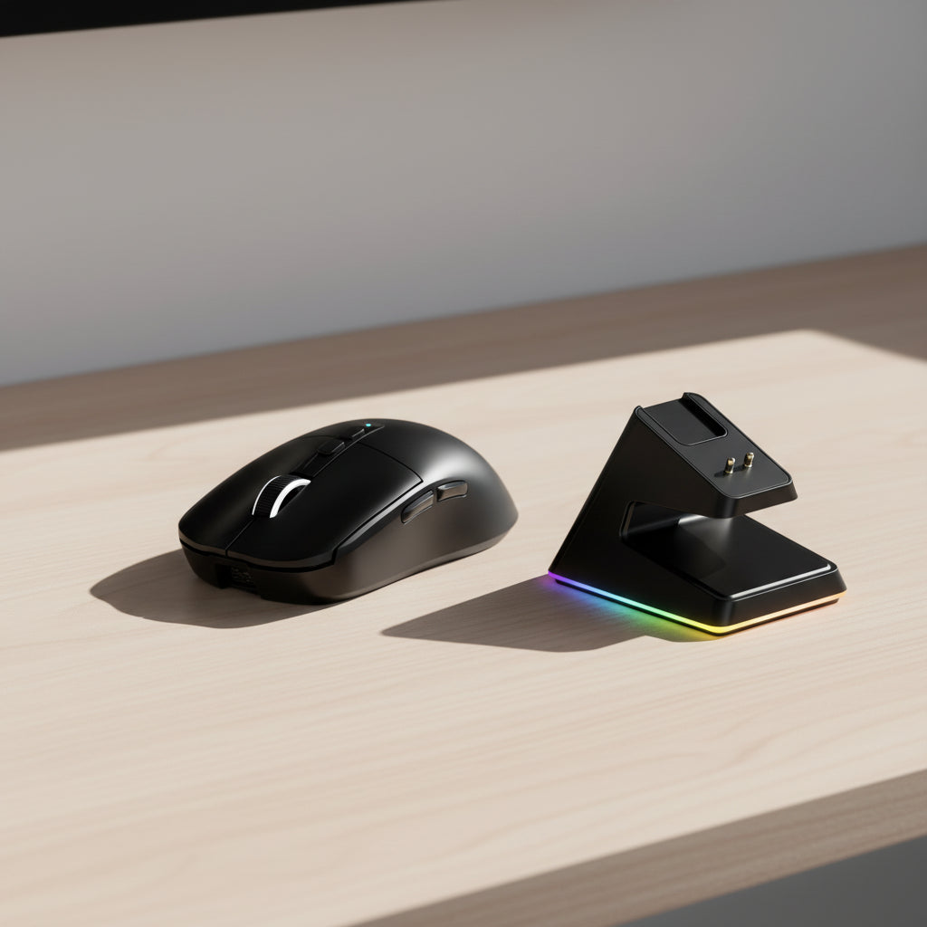 Mova-Desk Apex X6 : Souris Ultra-Légère avec Station de Charge Magnétique