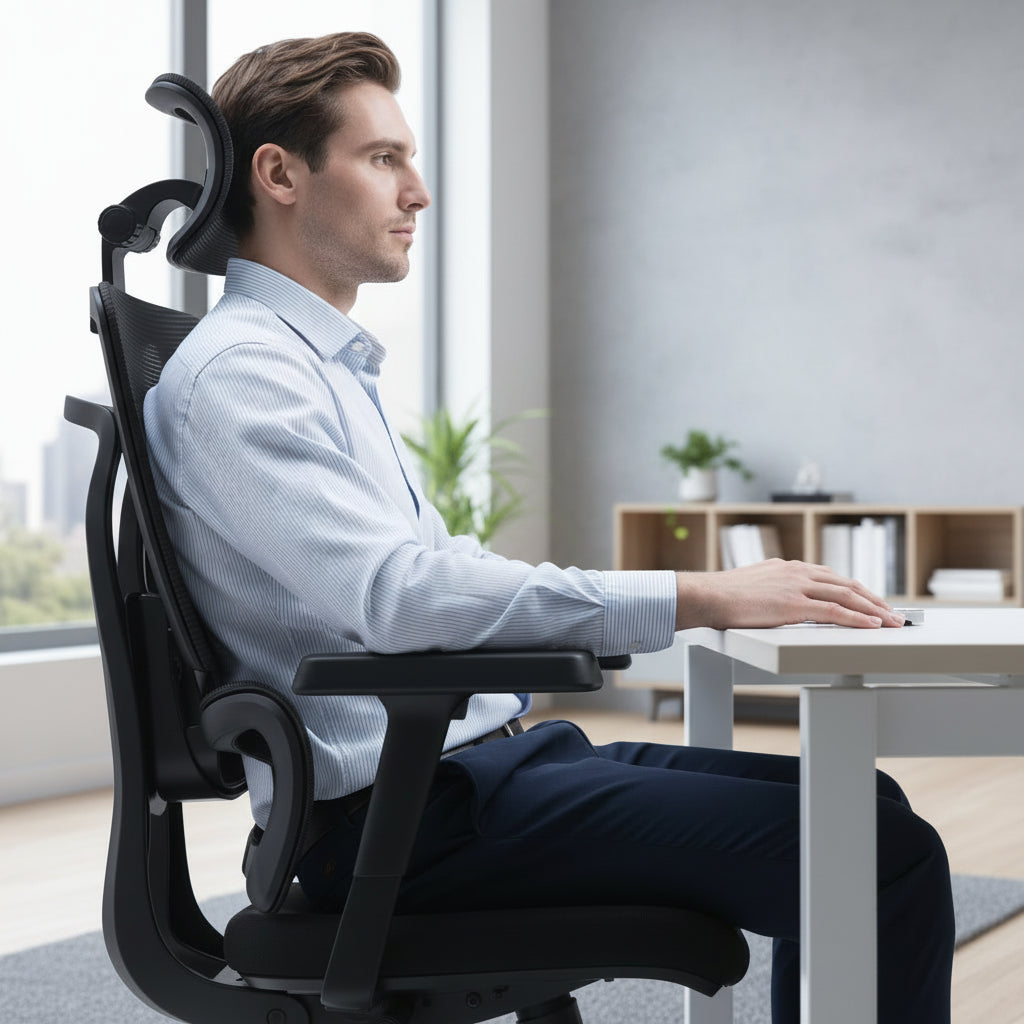 Chaise de Bureau Ultra-Ergonomique MovaTitan — Support 6D & Confort Absolu