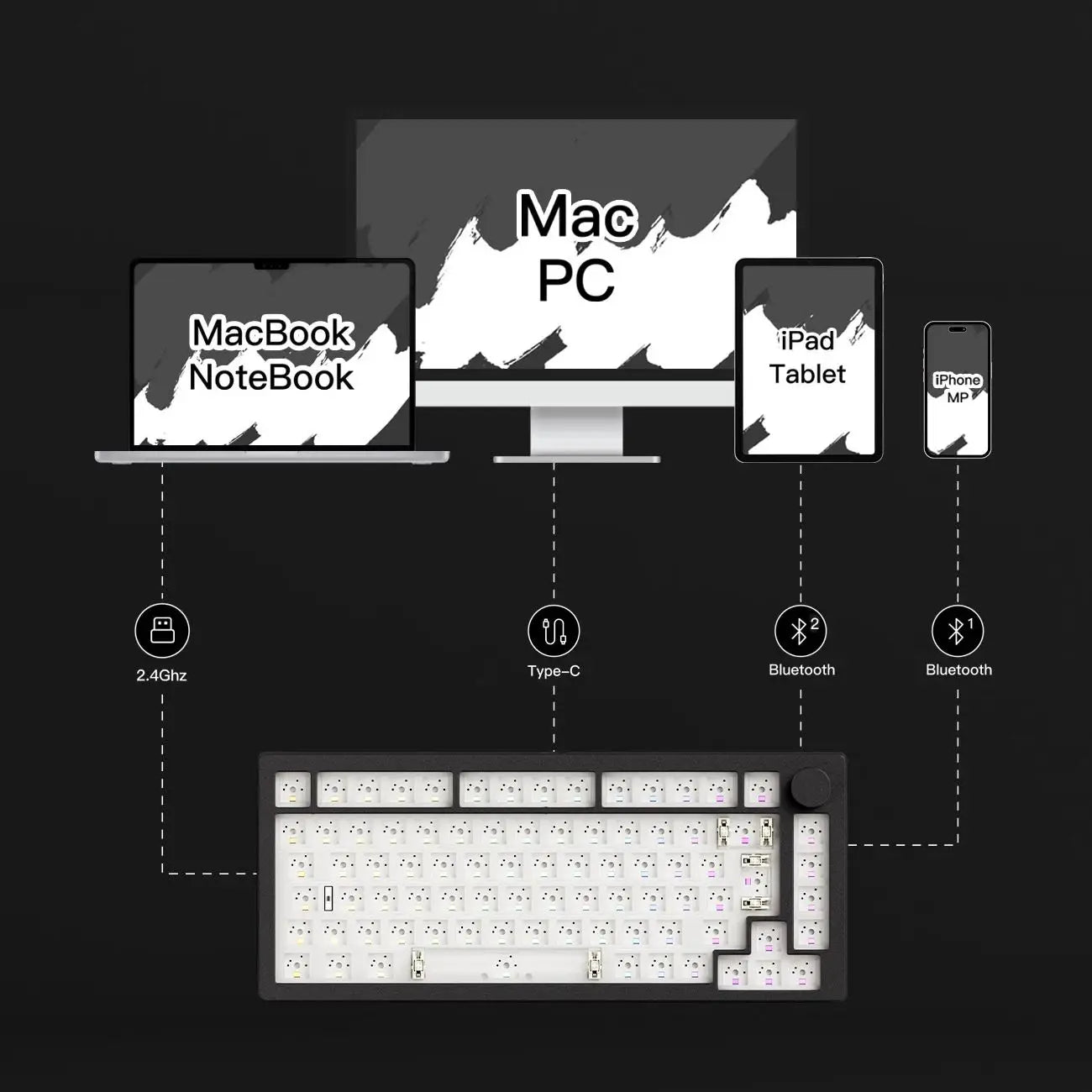Clavier Personnalisable Elite M1 - Châssis Aluminium
