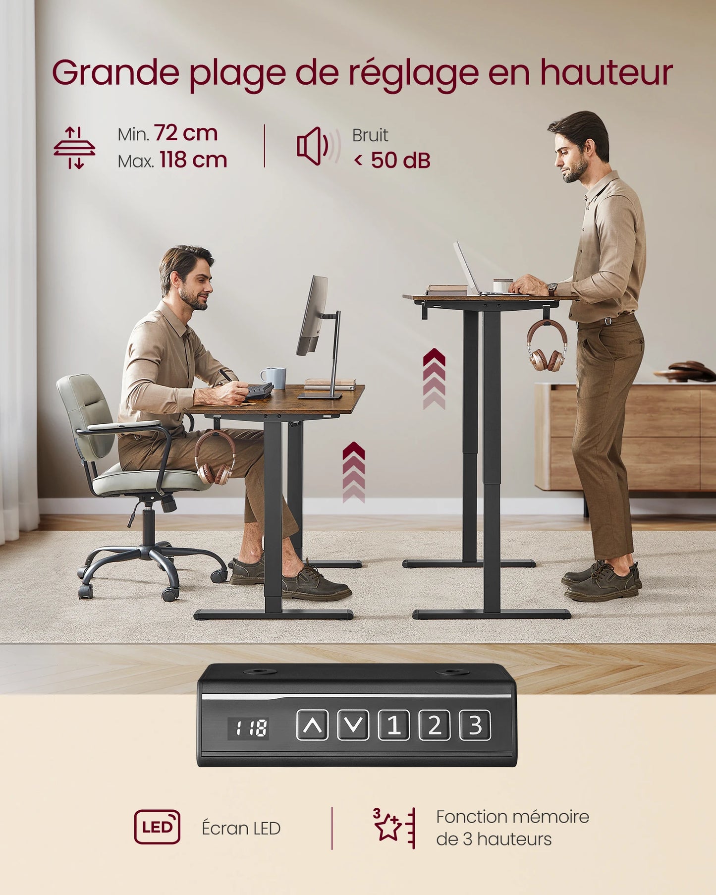 Bureau Assis-Debout Electrique Movadesk Elevate